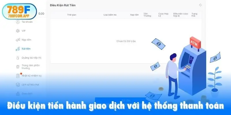 Điều kiện tiến hành giao dịch với hệ thống thanh toán