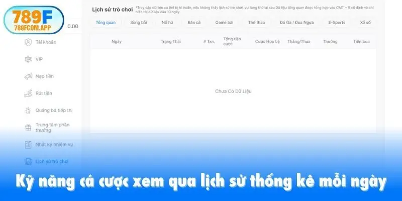 Kỹ năng cá cược xem qua lịch sử thống kê mỗi ngày