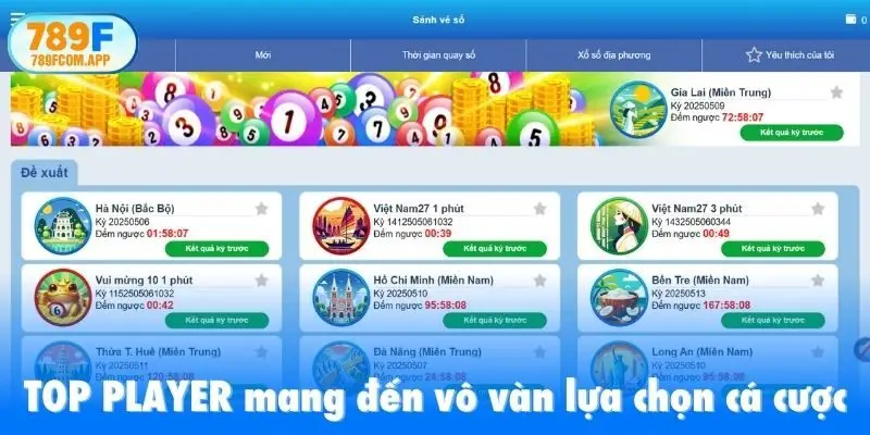 TOP PLAYER mang đến vô vàn lựa chọn cá cược